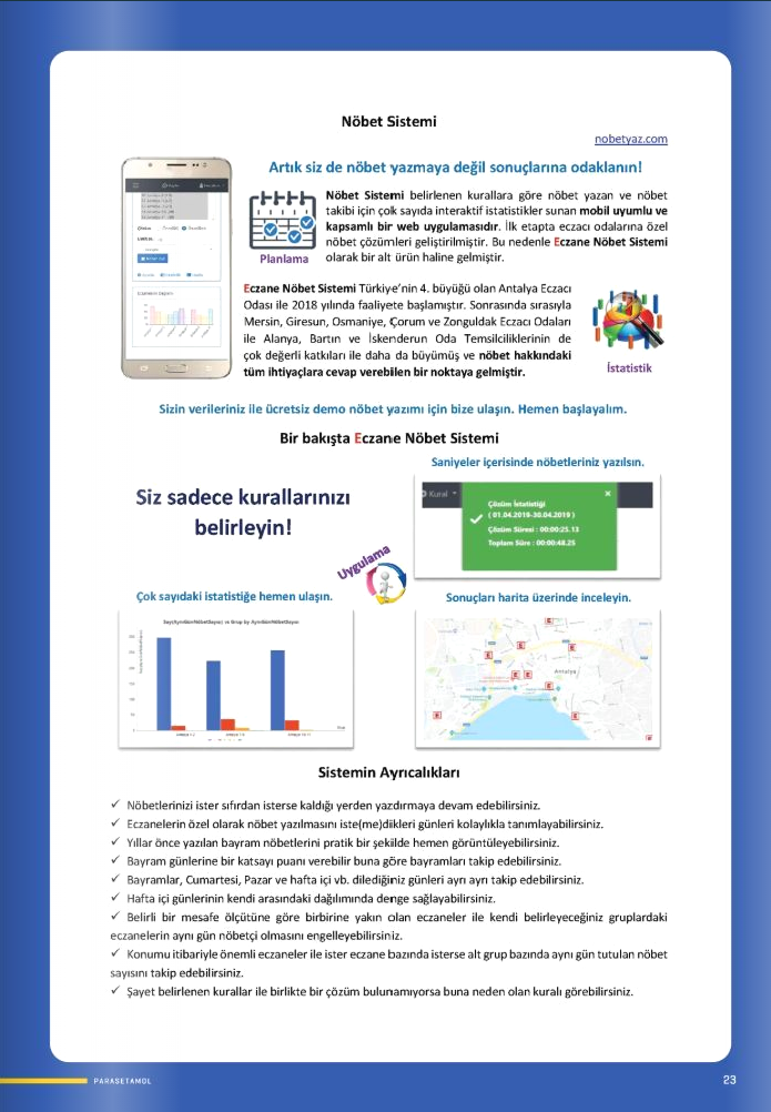 Nöbet Sistemi Parasetamol-Reklam
